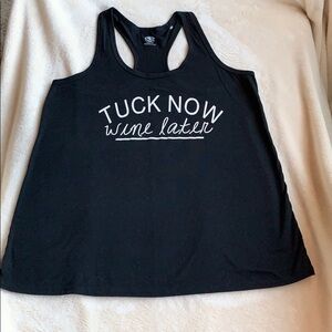 Black tank top T-shirt